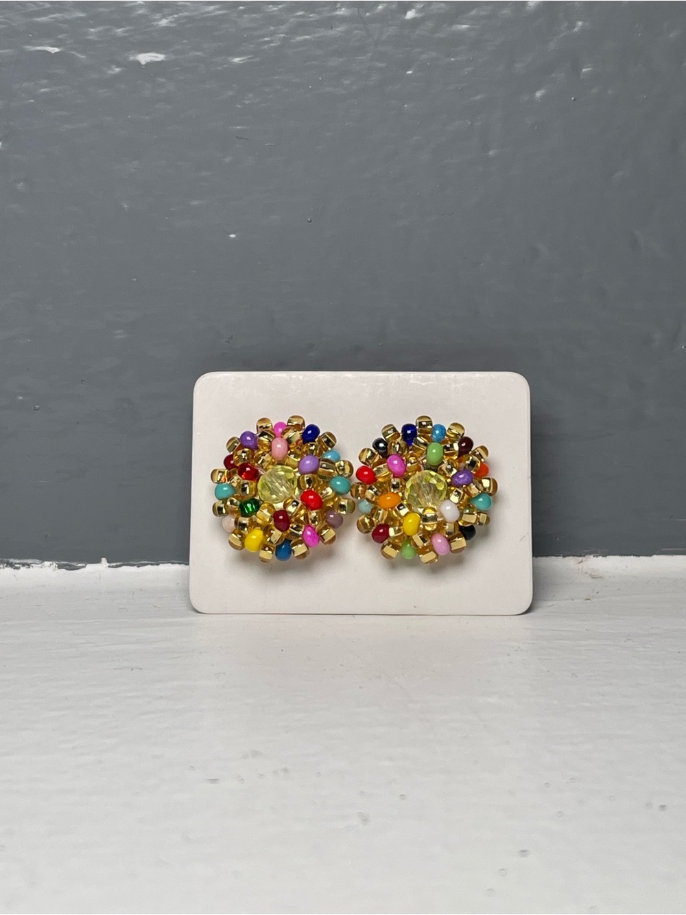 Huichol Beaded Stud Earrings